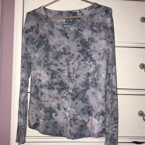 blue tye dye long sleeve